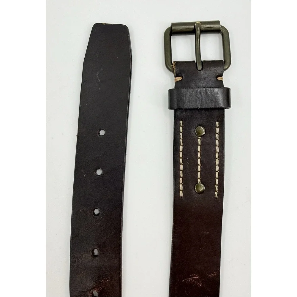 Lands' End‎ Dark Brown Leather Belt Men's Size 44 (52.25
